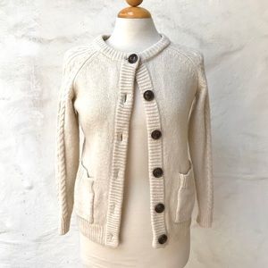 Japanese Brand Cream Wool Cardigan